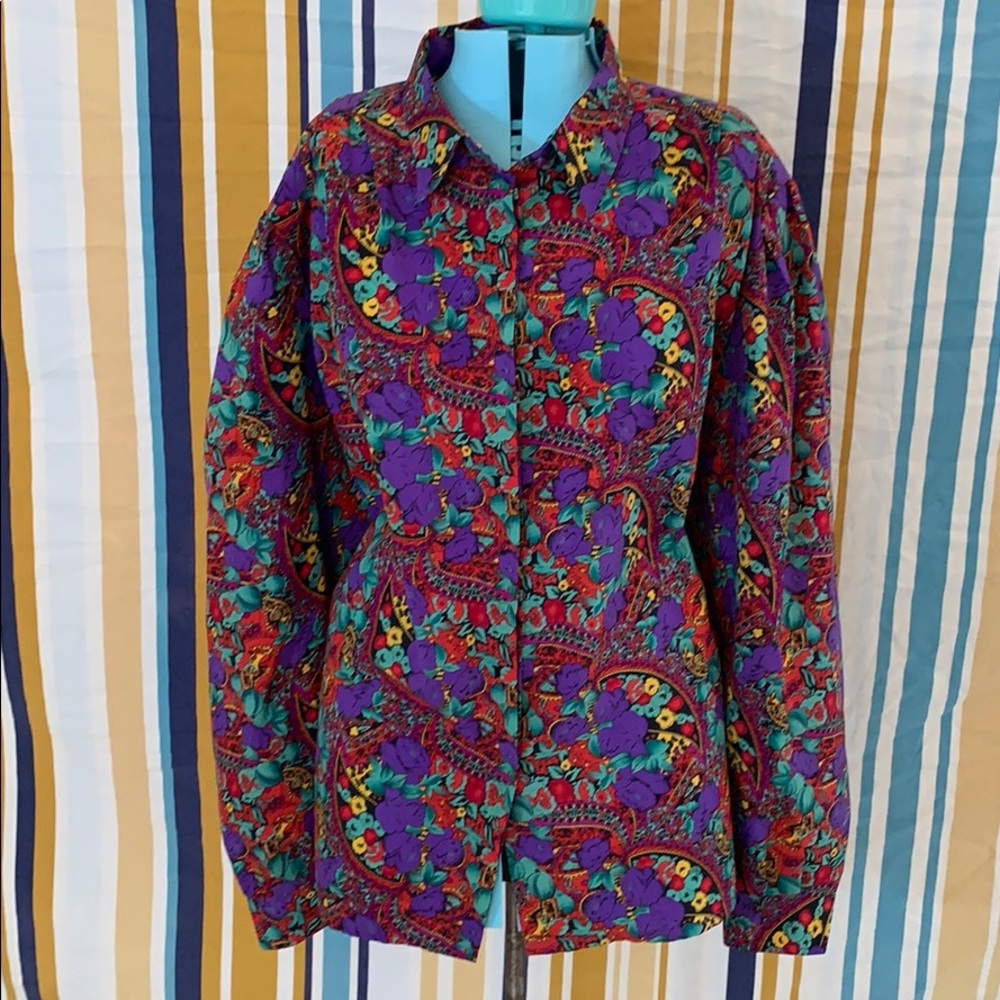 Amazing True Vintage 70s Polyester Button Shirt